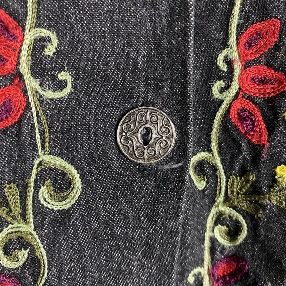 Shaver Lake Floral Embroidered Denim Jacket - Picture 6 of 12